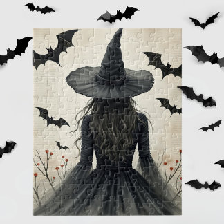 Betoverende Heksen op Halloween Legpuzzel