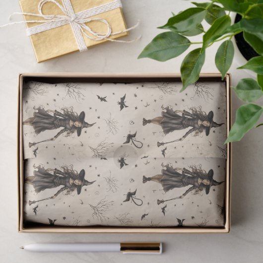 Betoverende heksen vleermuizen Halloween Tissuepapier (Geschenk)