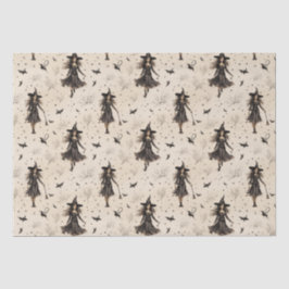 Betoverende heksen vleermuizen Halloween Tissuepapier