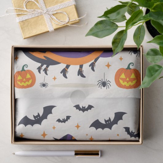 Betoverende heksen vliegen Halloween Party Gift Tissuepapier (Geschenk)