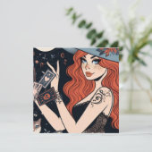 Betoverende Hekserige Uitnodiging (Staand voorkant)