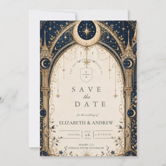 Betoverende Hemelbruidsboog Save The Date (Voorkant)