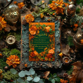 Betoverende Herfst Bloemen RSVP bruiloft Kaart