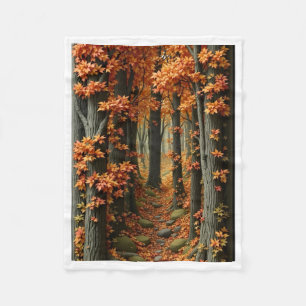 Betoverende herfst bos pad fleece deken