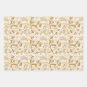 Betoverende herfst oogst & winter bos dieren inpakpapier vel (Voorkant)