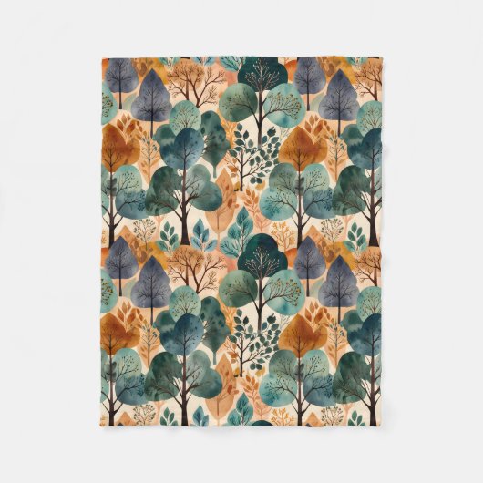 Betoverende herfstbomen fleece deken (Voorkant)