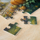 Betoverende herfstcottage met pompoenen legpuzzel (Zijkant)