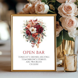 Betoverende Herfstgroen Open Bar 8x10 Bord Poster