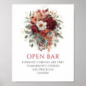 Betoverende Herfstgroen Open Bar 8x10 Bord Poster (Voorkant)