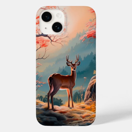 Betoverende herten Forest Scene Design Case-Mate iPhone Case (Achterkant)