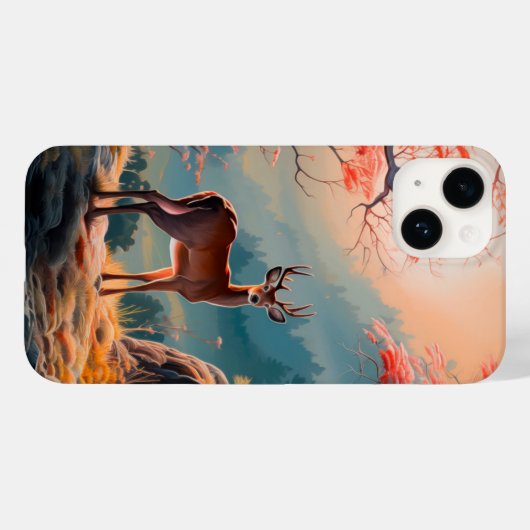 Betoverende herten Forest Scene Design Case-Mate iPhone Case (Achterkant (horizontaal))