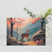 Betoverende herten Forest Scene Design Kaart (Staand voorkant)
