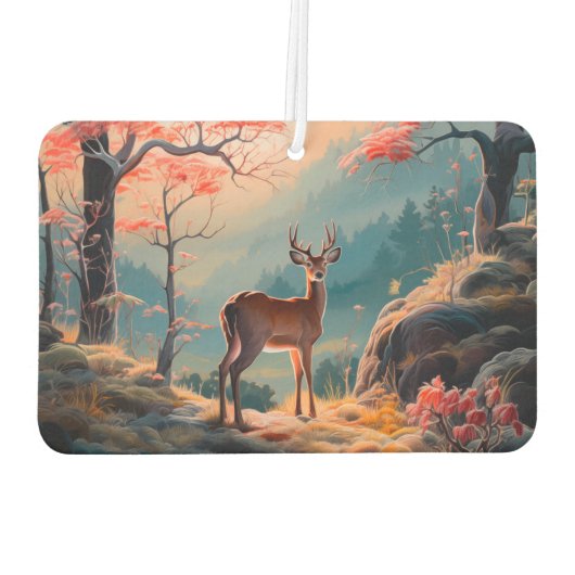 Betoverende herten Forest Scene Design Luchtverfrisser (Achterkant)
