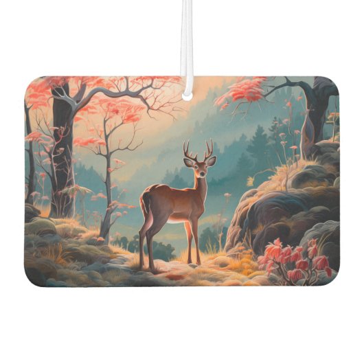 Betoverende herten Forest Scene Design Luchtverfrisser (Voorkant)