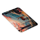 Betoverende herten Forest Scene Design Magneet (Rechterzijde)