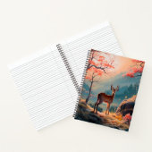Betoverende herten Forest Scene Design Notitieboek (Binnen)