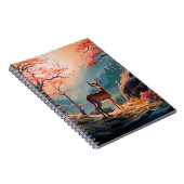 Betoverende herten Forest Scene Design Notitieboek (Rechterzijde)