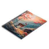 Betoverende herten Forest Scene Design Notitieboek (Linkerzijde)