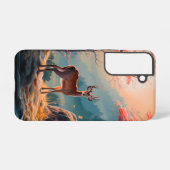 Betoverende herten Forest Scene Design Samsung Galaxy Hoesje (Achterkant horizontaal)