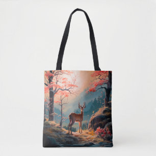 Betoverende herten Forest Scene Design Tote Bag