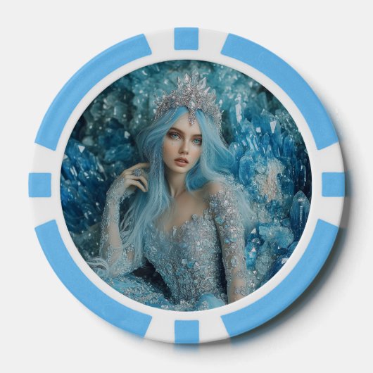 Betoverende Ice Princess Poker Chips (Voorkant)