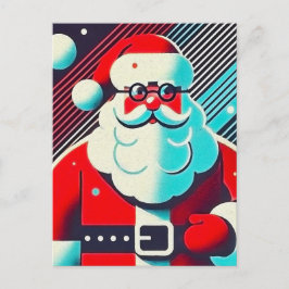 Betoverende illustratie van kerstman feestdagenkaart