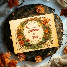 Betoverende ivoor, Oranje Bloemen Druid Hill Weddi Gastenboek