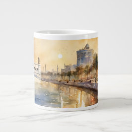 Betoverende Jeddah Corniche-koffiemok Grote Koffiekop