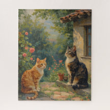 Betoverende kattentuin scène