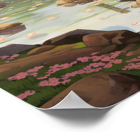 Betoverende kersenbloesemtuin - Studio Ghibli S Poster (Hoek)