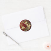 Betoverende Kerst Botanicals Ronde Sticker (Envelop)