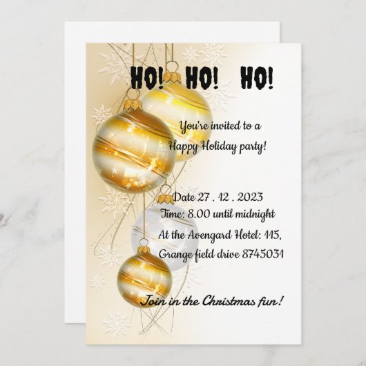 betoverende kerst soiree: uw feestdagenkaart (Voorkant / Achterkant)