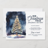 Betoverende Kerstboom Nieuwe Huis Bewegen Aankondiging (Voorkant)