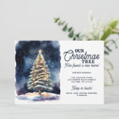 Betoverende Kerstboom Nieuwe Huis Bewegen Aankondiging (Staand voorkant)