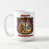 Betoverende kerstbosscène koffiemok (Links)