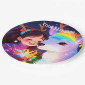 Betoverende Kerstglans Papieren Bordje (Gekanteld)