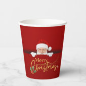 Betoverende Kerstman Vrolijk Kerstfeest Papieren Bekers (Voorkant)