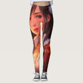 Betoverende Kerstmis Stargazer Leggings (Voorkant)