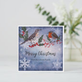 Betoverende kerstwensen: gepersonaliseerde groet feestdagenkaart (Staand voorkant)