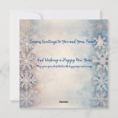 Betoverende kerstwensen: gepersonaliseerde groet feestdagenkaart (Achterkant)