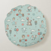 Betoverende kinderkamer rond kussen (Achterkant)