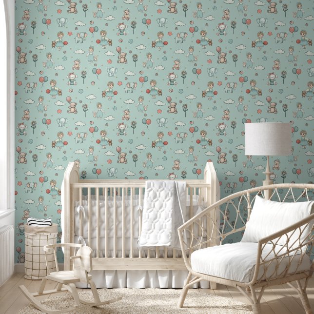 Betoverende kinderkamer Wallpaper Behang (Kinderen)