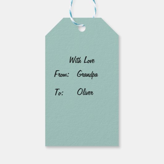 Betoverende kinderontwerpen cadeaulabel (Achterkant)