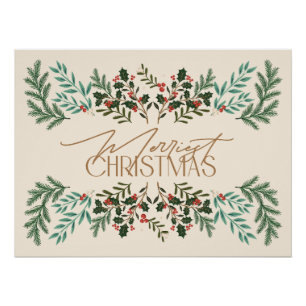 Betoverende klassieke elegantie kerstvakantie perfect poster