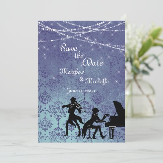 Betoverende klassieke muziek Bewaar deze datum Kaart (Staand voorkant)