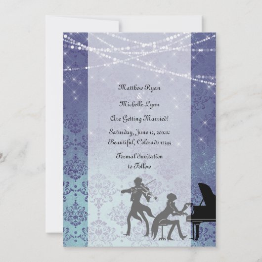 Betoverende klassieke muziek Bewaar deze datum Kaart (Achterkant)