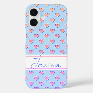Betoverende Kleuren Aangepaste Naam Sjabloon Licht iPhone 16 Hoesje