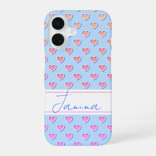 Betoverende Kleuren Aangepaste Naam Sjabloon Licht iPhone 16 Hoesje