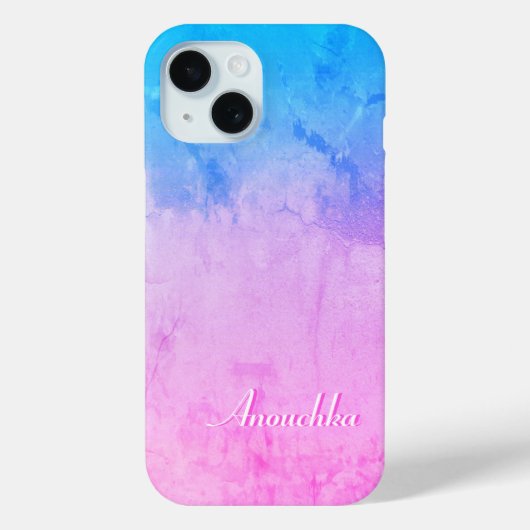 Betoverende kleuren roze en blauw, uw aangepaste n Case-Mate iPhone case (Achterkant)