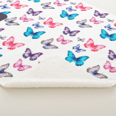 Betoverende kleurrijke vlinders personaliseren naa sherpa deken (3/4)